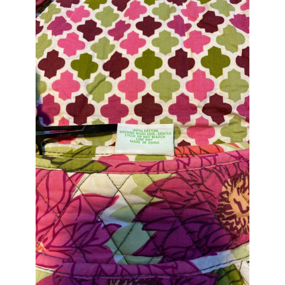 Vera Bradley Floral Quilted‎ Crossbody Bag Purse Pink Purple Green - Picture 14 of 16